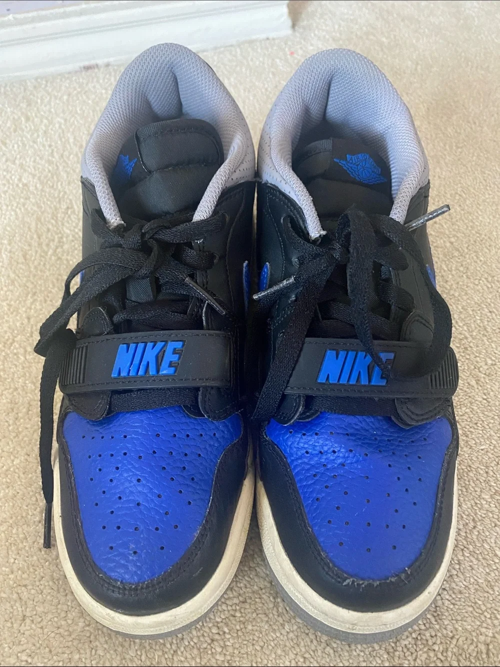 Nike Kids Black & Blue Low-Top Sneakers with Elephant Print